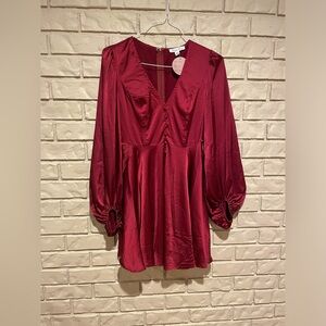 Dress Day long sleeve Satin dress